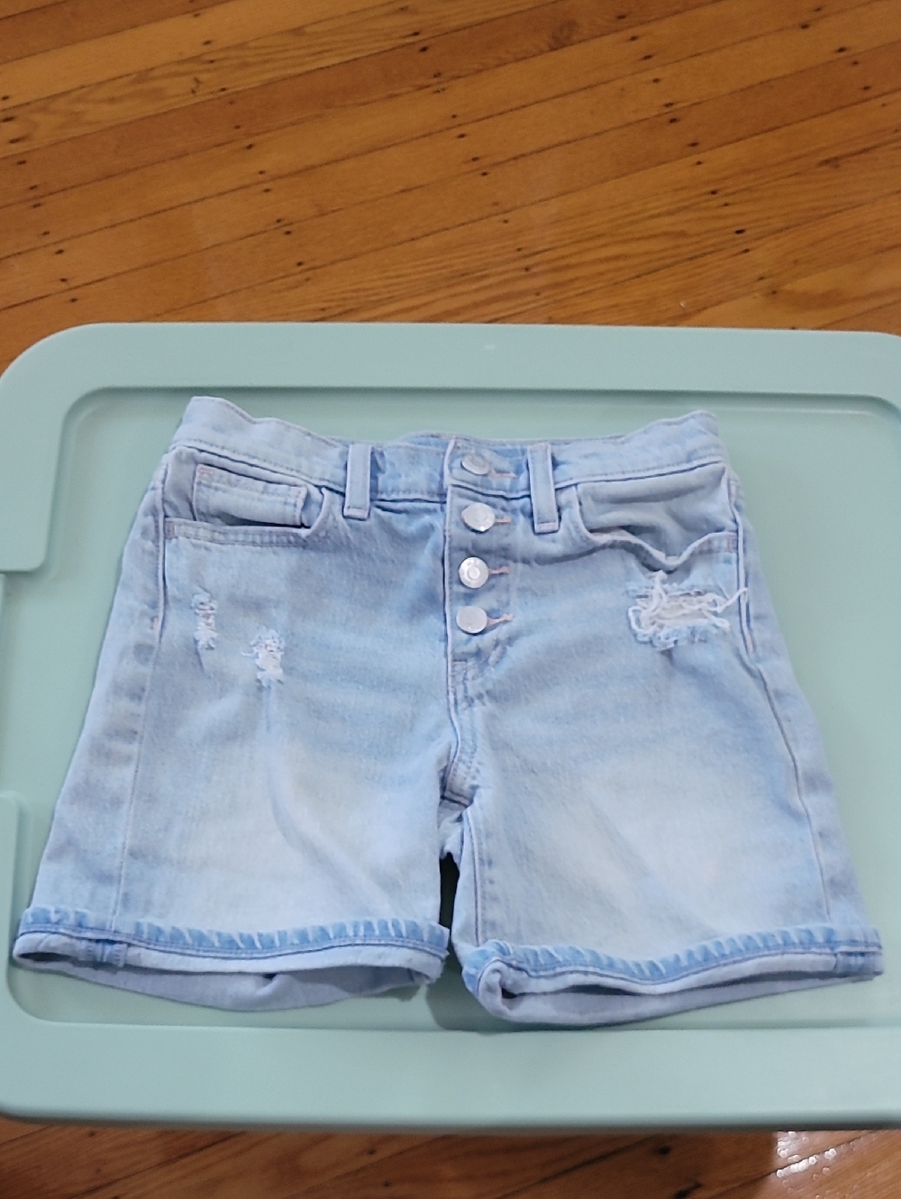 Old Navy Light Blue High-Rise Denim Shorts